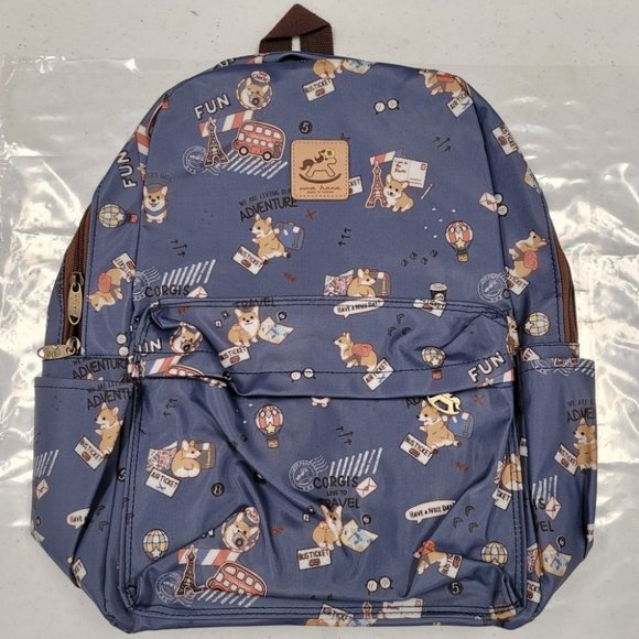 Waterproof Corgi Large Backpack for School Work - Picture 5 of 10